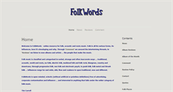 Desktop Screenshot of folkwords.com